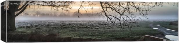 Panorama of winter morning sunrise Canvas Print by Kevin White