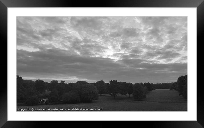 Beautiful Sky over English countryside Framed Mounted Print by Elaine Anne Baxter