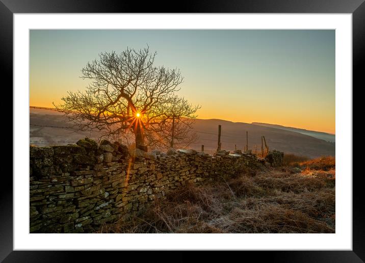 Sunrise on Gwrhyd mountain Framed Mounted Print by Leighton Collins