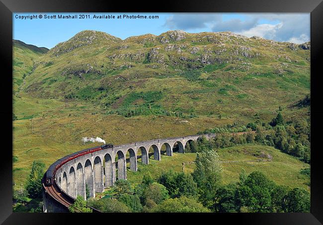 Glenfinnan Viaduct & Hogwarts Express Framed Print by Scott K Marshall