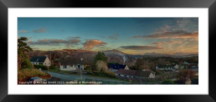 A panorama from a house in Staffin road, Portree Framed Mounted Print by Richard Smith