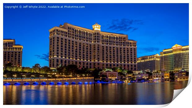 Bellagio Resort and Casino  Print by Jeff Whyte