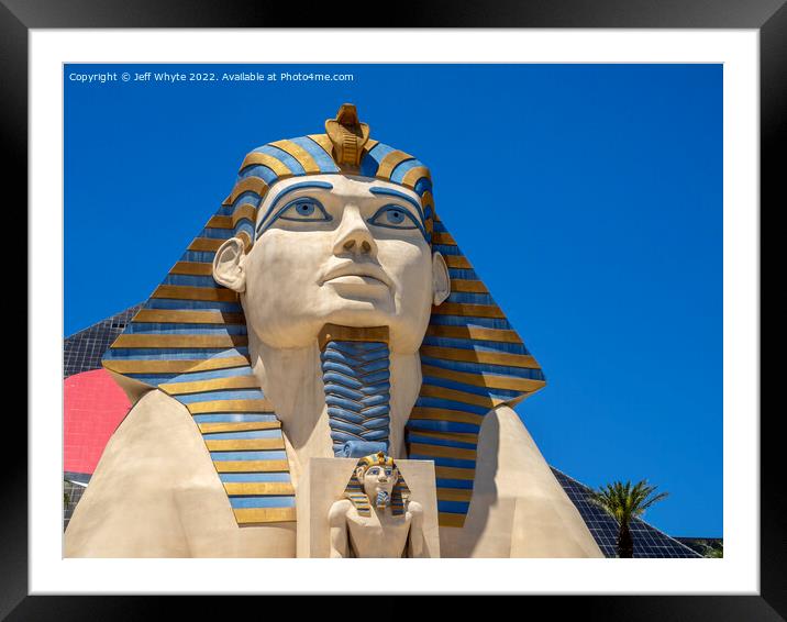  Sphinx outside the famous Luxor Hotel  Framed Mounted Print by Jeff Whyte