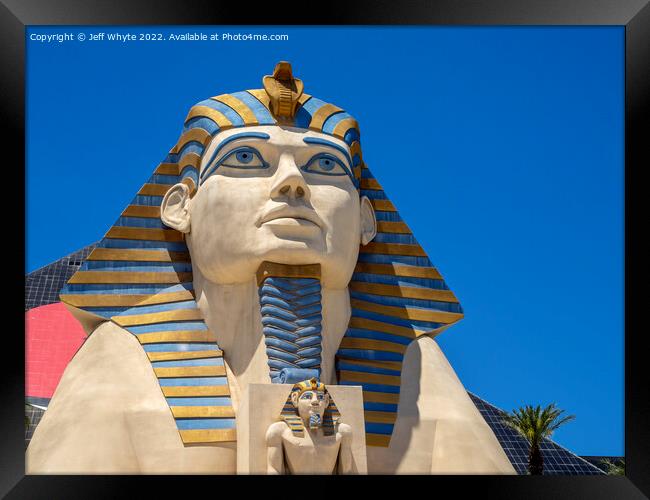  Sphinx outside the famous Luxor Hotel  Framed Print by Jeff Whyte