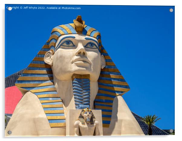  Sphinx outside the famous Luxor Hotel  Acrylic by Jeff Whyte