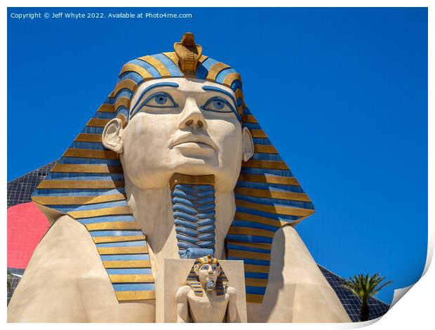  Sphinx outside the famous Luxor Hotel  Print by Jeff Whyte