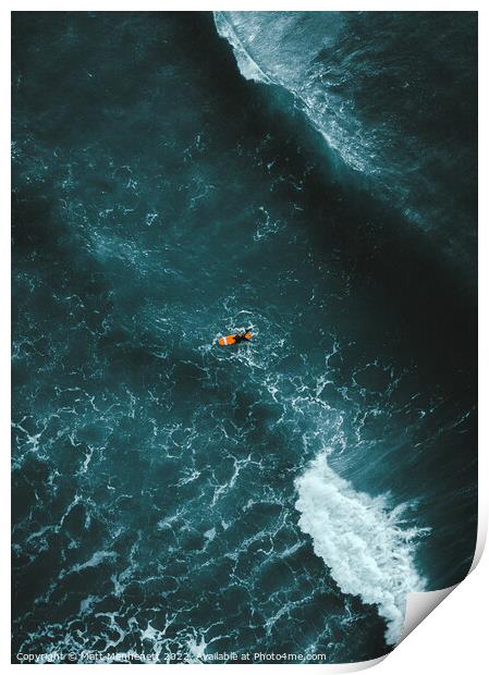 Aerial Surfer Print by MATT MENHENETT