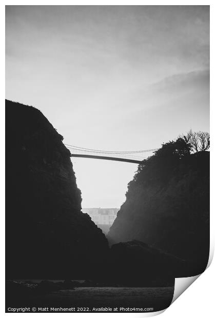 A Bridge Between Cliffs Print by MATT MENHENETT