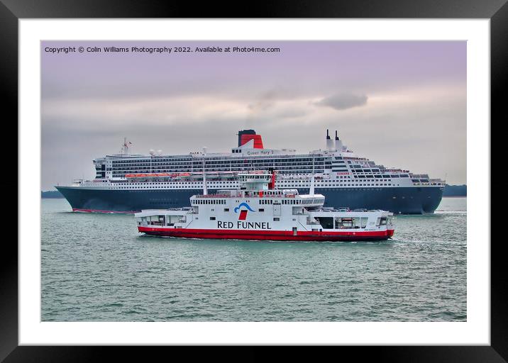 The Cunard Queen Mary 2 Framed Mounted Print by Colin Williams Photography