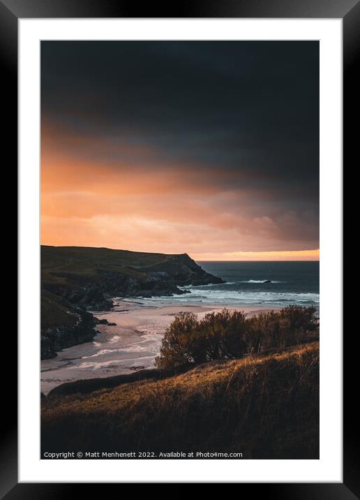 PollyJoke Beach Sunset Framed Mounted Print by MATT MENHENETT