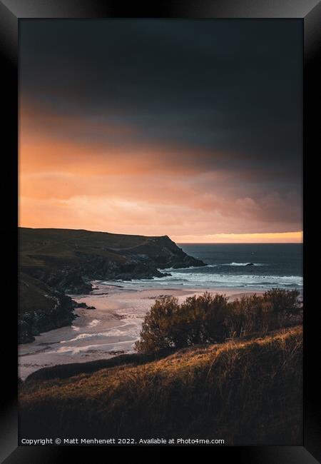 PollyJoke Beach Sunset Framed Print by MATT MENHENETT