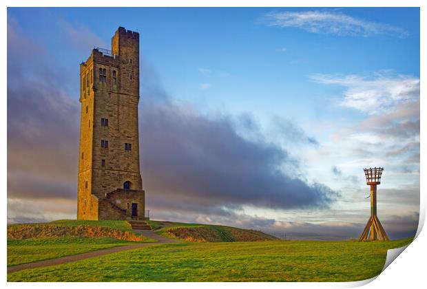 Victoria Tower and Millennium Beacon, Castle Hill Print by Darren Galpin