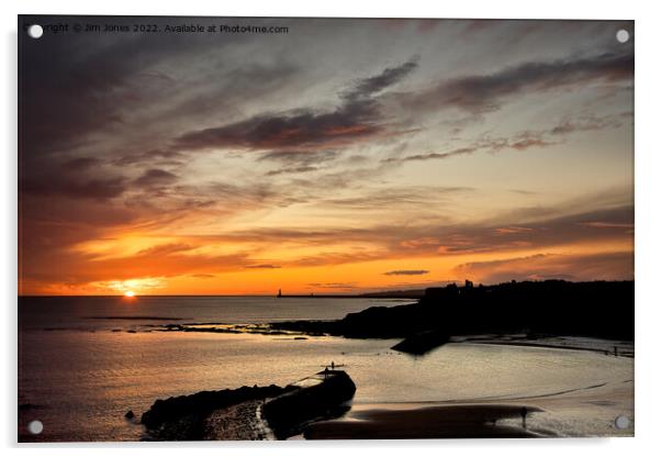 December sunrise over Cullercoats Bay Acrylic by Jim Jones