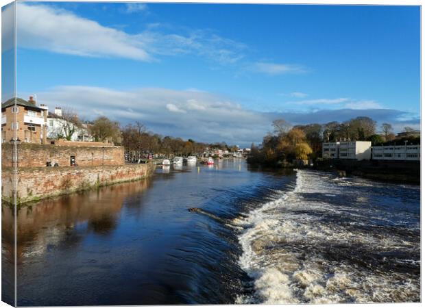River Dee Chester Canvas Print by Wendy Williams CPAGB