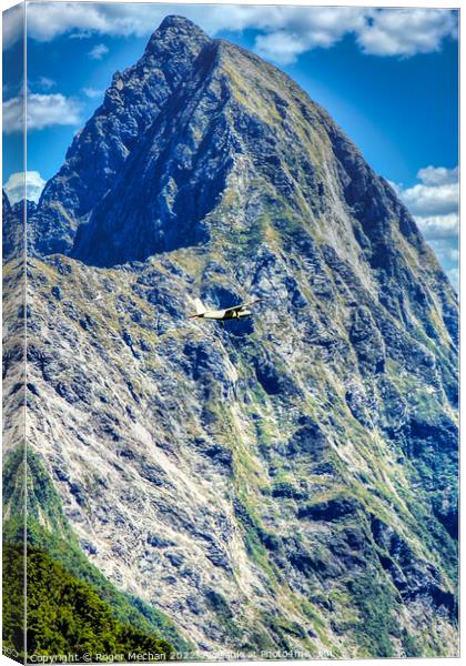 Flight through the Southern Alps Canvas Print by Roger Mechan