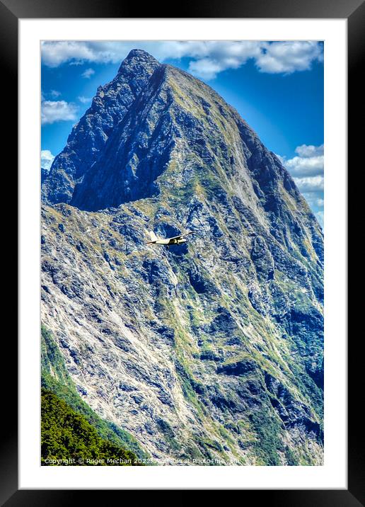 Flight through the Southern Alps Framed Mounted Print by Roger Mechan