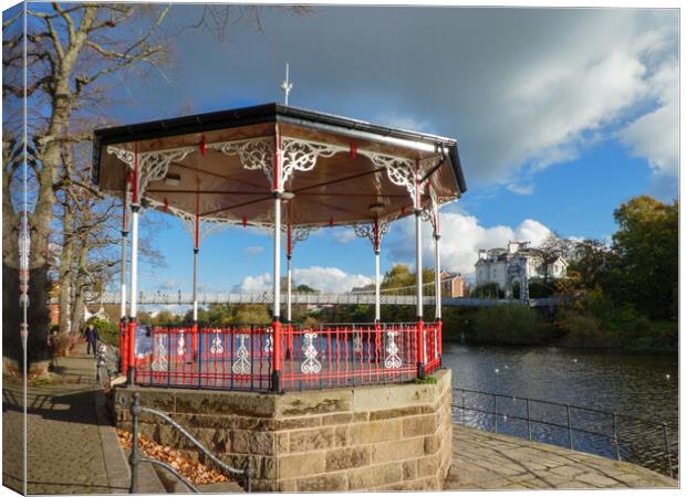 The Bandstand, Chester Canvas Print by Wendy Williams CPAGB