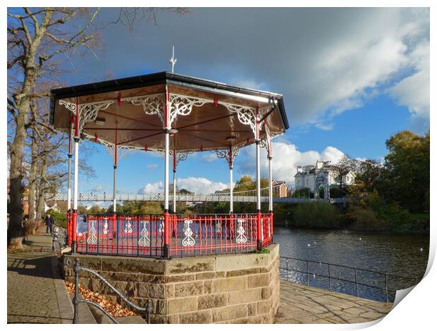 The Bandstand, Chester Print by Wendy Williams CPAGB