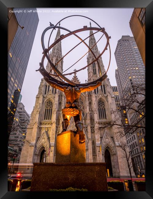 Atlas statue at Rockefeller Framed Print by Jeff Whyte