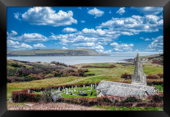 The Serenity of St Enodoc Church Framed Print by Roger Mechan