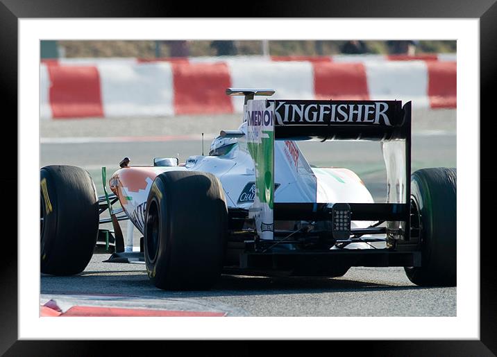 Adrian Sutil Force India Framed Mounted Print by SEAN RAMSELL