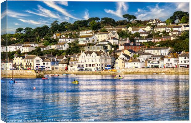 Serenity at St Mawes Canvas Print by Roger Mechan