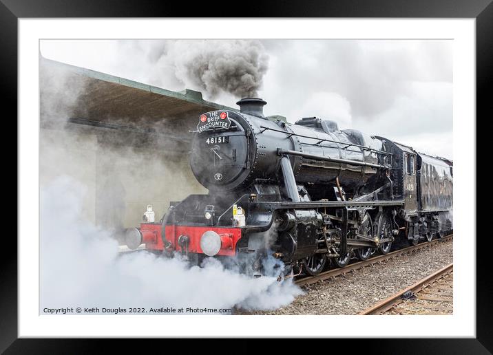 A Steamy Romance on the Rails Framed Mounted Print by Keith Douglas
