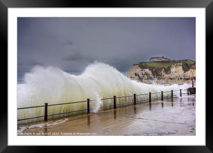 Dramatic Sea at Freshwater Bay, Isle of Wight Framed Mounted Print by KB Photo