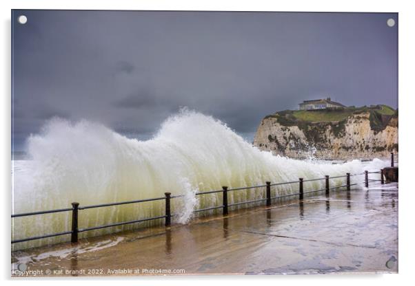 Dramatic Sea at Freshwater Bay, Isle of Wight Acrylic by KB Photo