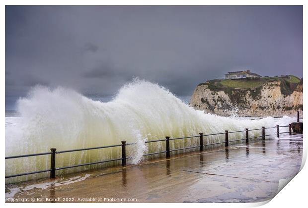 Dramatic Sea at Freshwater Bay, Isle of Wight Print by KB Photo