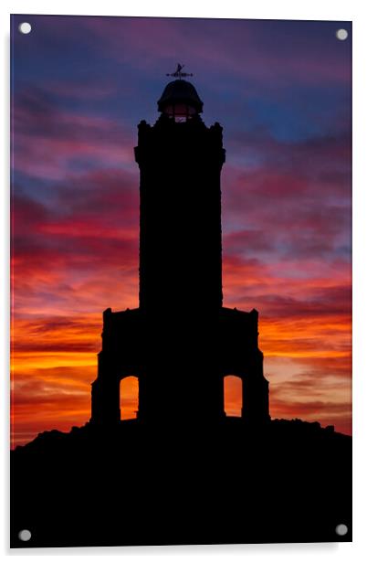 Morning Dawn from Darwen/Jubilee Tower, Lancashire Acrylic by Shafiq Khan