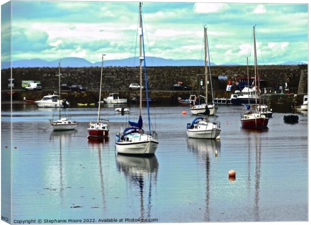 Boats in Milk Harbour Canvas Print by Stephanie Moore