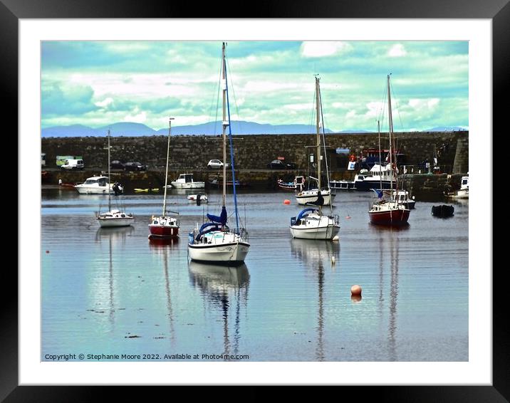 Boats in Milk Harbour Framed Mounted Print by Stephanie Moore