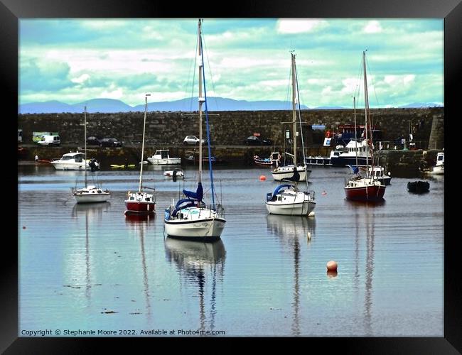 Boats in Milk Harbour Framed Print by Stephanie Moore