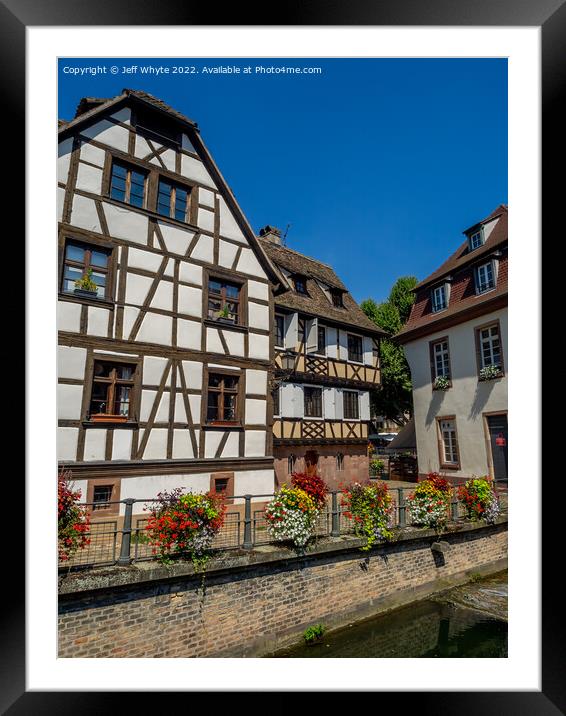 Along the Ill River in Petite France Framed Mounted Print by Jeff Whyte