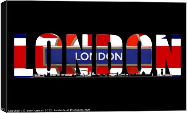 Londons Patriotic Spirit Canvas Print by Beryl Curran