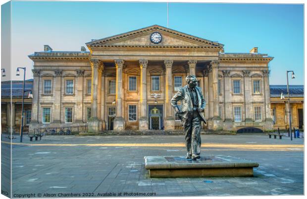 Huddersfield St Georges Square Canvas Print by Alison Chambers