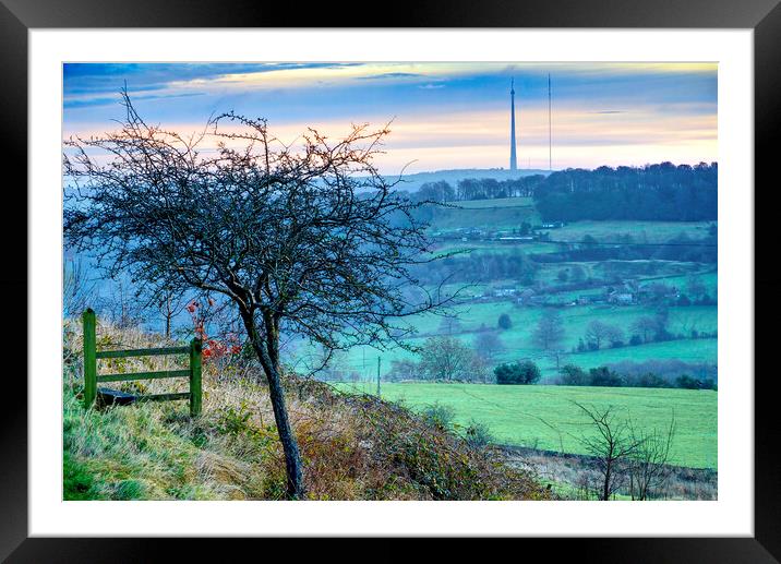  Emley Moor View Framed Mounted Print by Alison Chambers