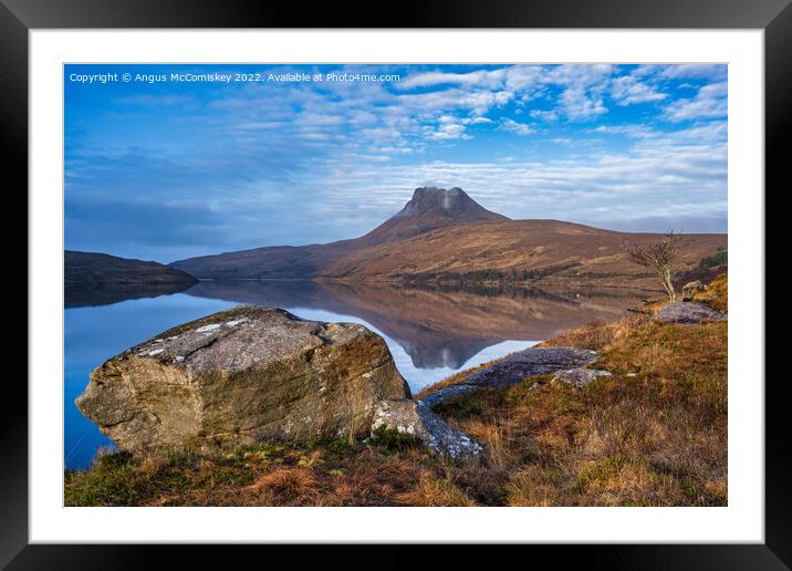 Stac Pollaidh and Loch Lurgainn Framed Mounted Print by Angus McComiskey