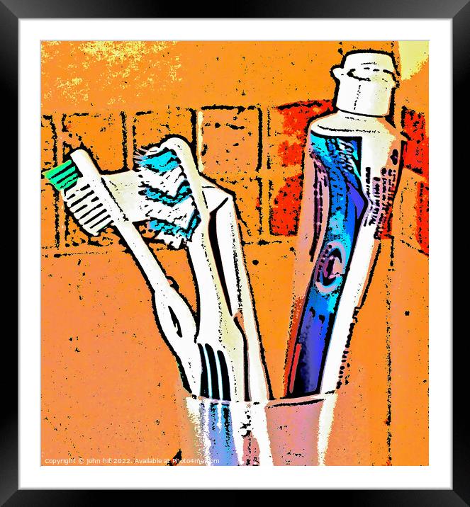 Toiletries. Framed Mounted Print by john hill