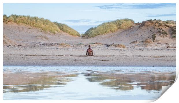 Iron Man reflecting in the wet sand Print by Jason Wells