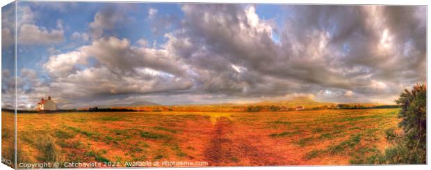 Framed by the Clouds Canvas Print by Catchavista 