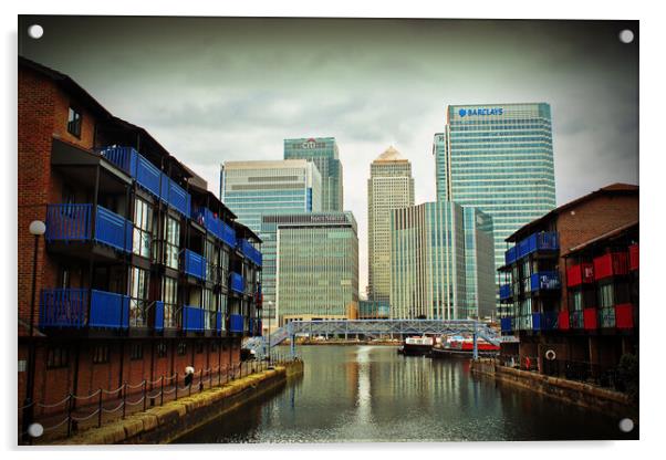 Canary Wharf London Docklands England UK Acrylic by Andy Evans Photos
