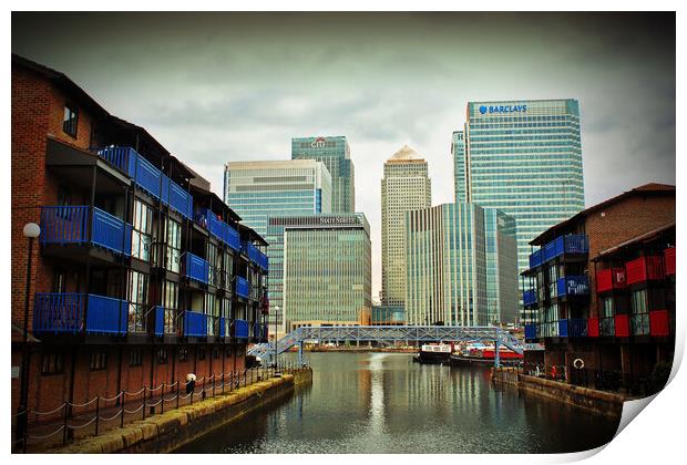 Canary Wharf London Docklands England UK Print by Andy Evans Photos