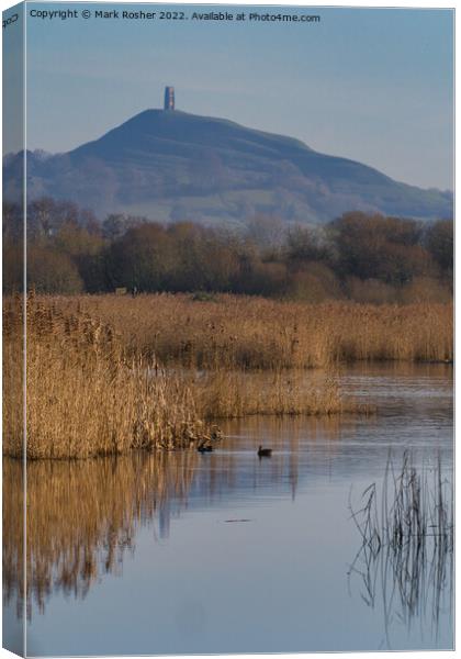Glastonbury Tor from Ham Wall Canvas Print by Mark Rosher