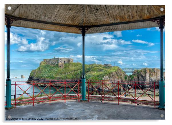 St Catherine's Island Tenby Acrylic by Rick Lindley