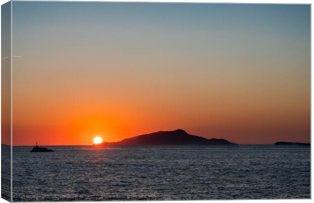 Ischia Island Sunset in Italy Canvas Print by Dietmar Rauscher