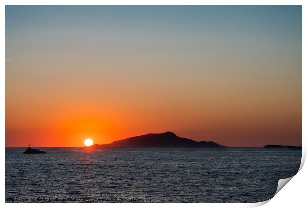 Ischia Island Sunset in Italy Print by Dietmar Rauscher