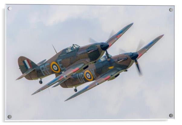 Hawker Hurricane formation Acrylic by J Biggadike