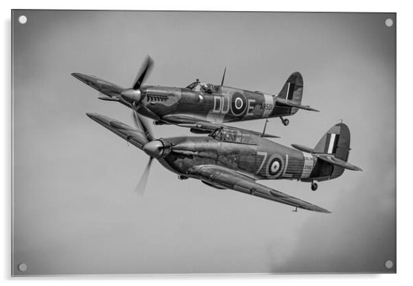Hurricane and Spitfire Acrylic by J Biggadike
